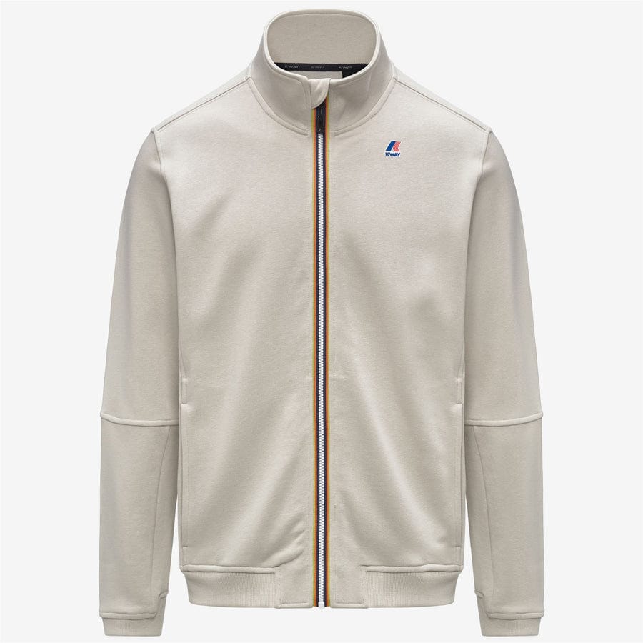 k-way-uomo-pepin-poly-cotton-k1126iw-beige-lt-634 k-way uomo felpa modello pepin poly cotton k1126iw colore beige- t 634