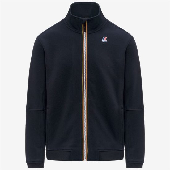 k-way uomo felpa modello pepin poly cotton k1126iw colore blue depth k89