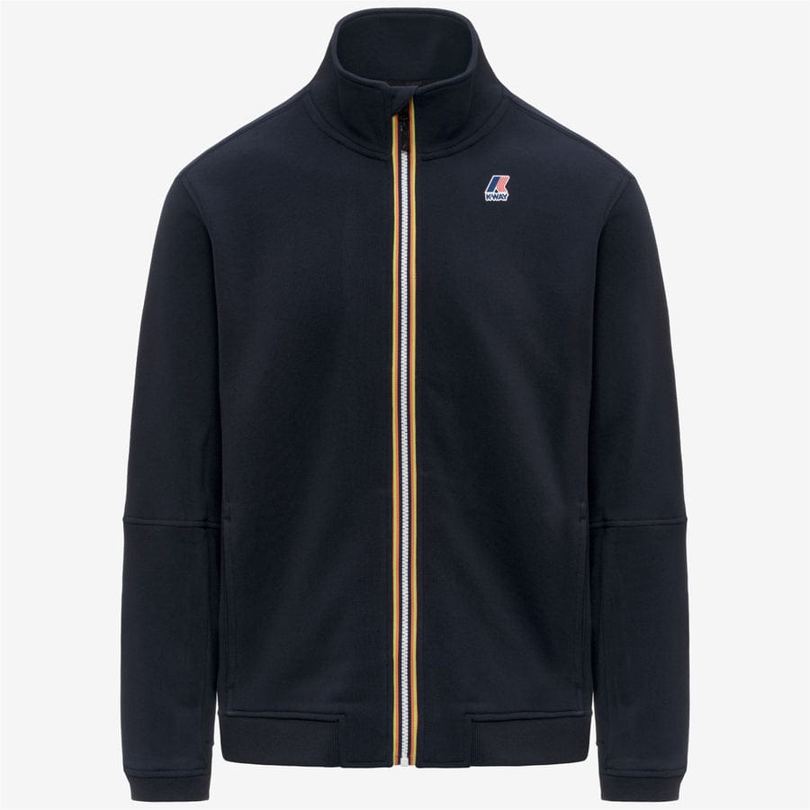 k-way-uomo-pepin-poly-cotton-k1126iw-blue-depth-k89 k-way uomo felpa modello pepin poly cotton k1126iw colore blue depth k89