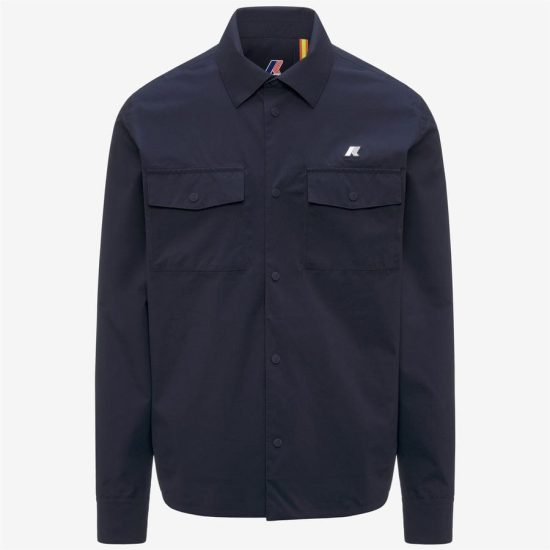 k-way uomo sovracamicia modello umbert stretch 2 layers k5138mw colore blue depth k89