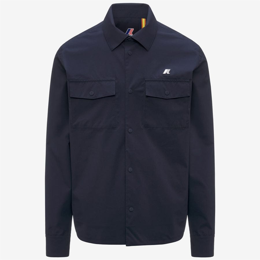 k-way-uomo-umbert-stretch-2-layers-k5138mw-blue-depth-k89 k-way uomo sovracamicia modello umbert stretch 2 layers k5138mw colore blue depth k89