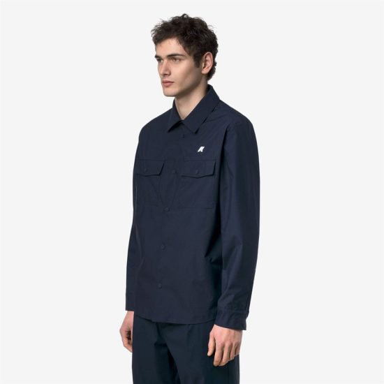 k-way uomo sovracamicia modello umbert stretch 2 layers k5138mw colore blue depth k89