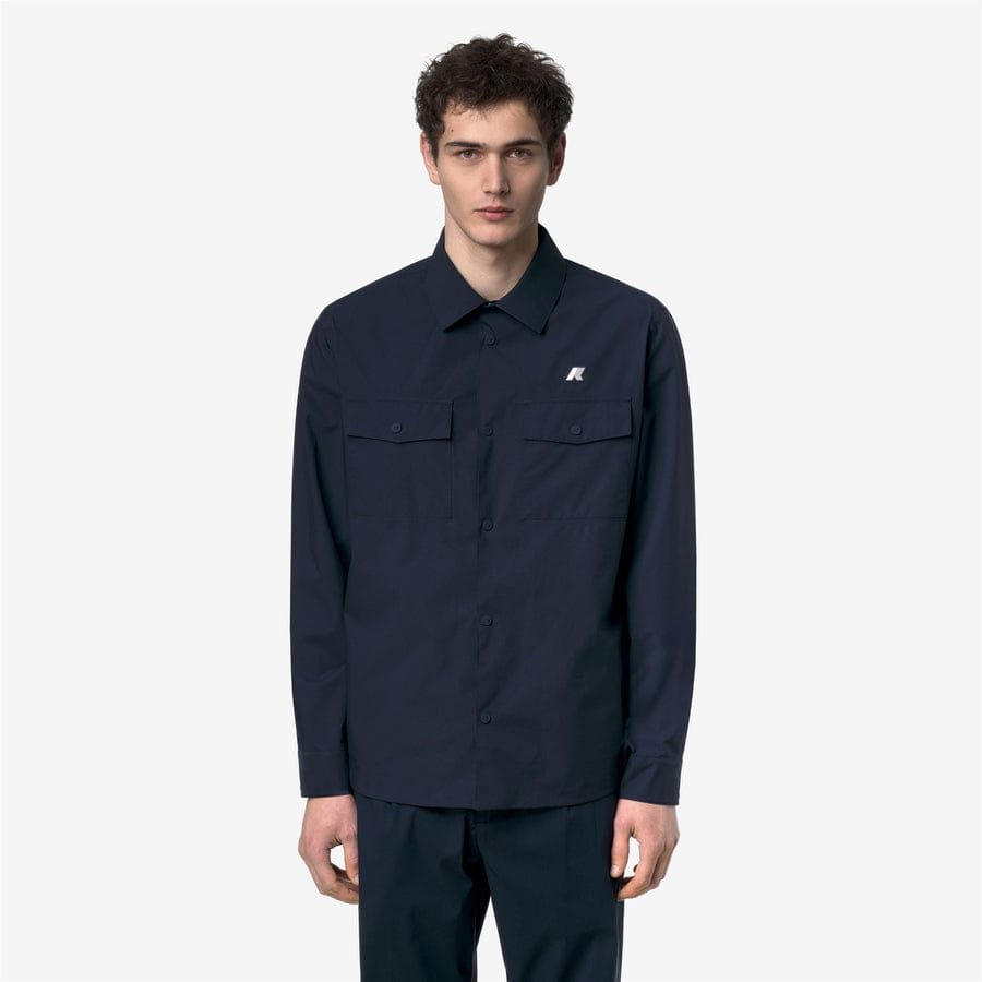 k-way uomo sovracamicia modello umbert stretch 2 layers k5138mw colore blue depth k89