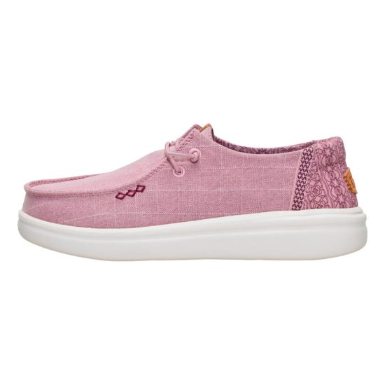 heydude sneakers modello wendy rise chambray grid 45274 colore rose purple 5cg