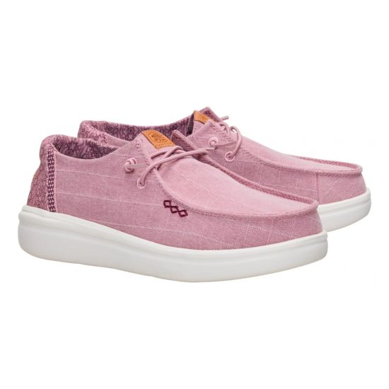 heydude sneakers modello wendy rise chambray grid 45274 colore rose purple 5cg