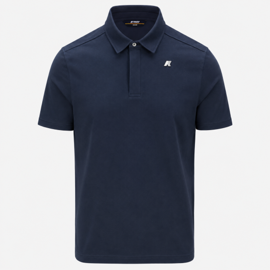 k-way uomo polo modello vincelle light stretch jersey colore blue depth k89