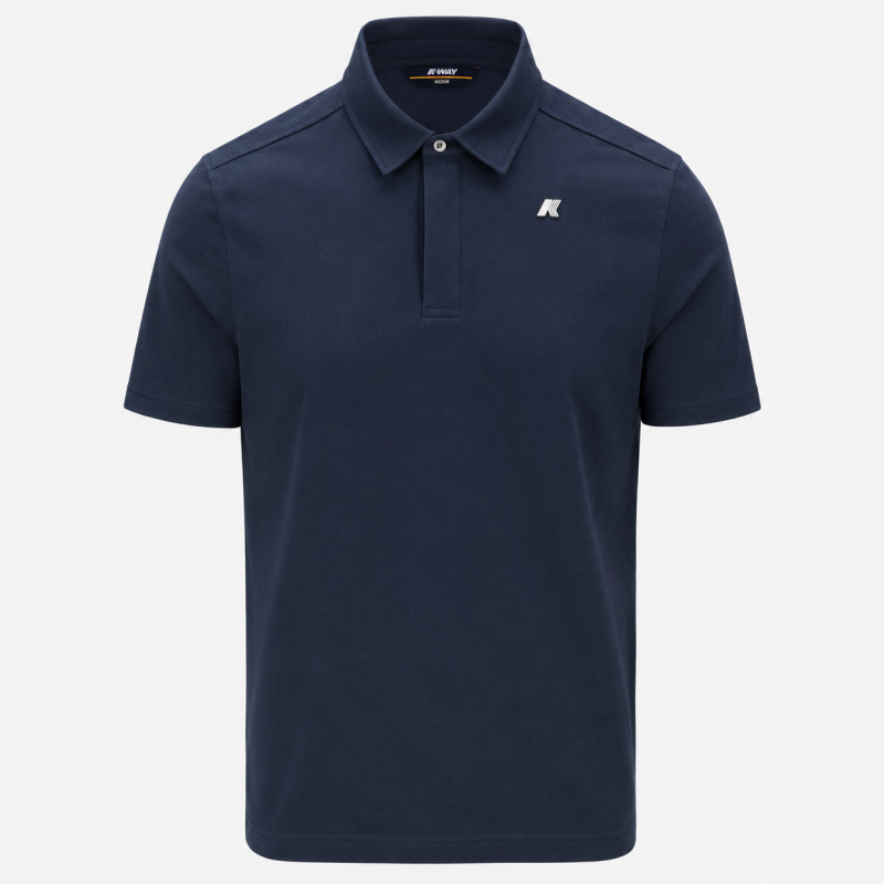 k-way uomo polo modello vincelle light stretch jersey colore blue depth k89
