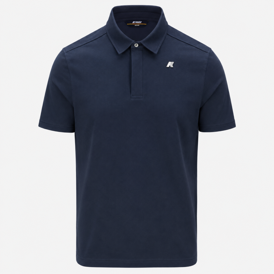 k-way-uomo-polo-vincelle-light-stretch-jersey-blue-depth-k89 k-way uomo polo modello vincelle light stretch jersey colore blue depth k89
