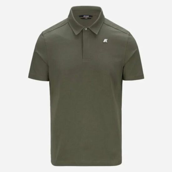 k-way uomo polo modello vincelle light stretch jersey colore green lichen v15