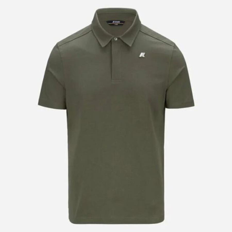 k-way-uomo-polo-vincelle-light-stretch-jersey-green-lichen-v15 k-way uomo polo modello vincelle light stretch jersey colore green lichen v15